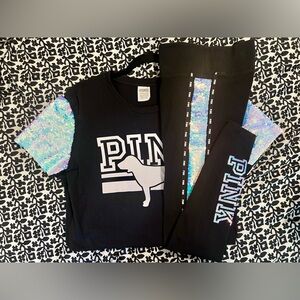 Victoria’s secret PINK flip sequin Bling Campus Set